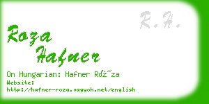 roza hafner business card